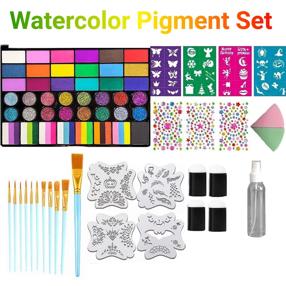 Watercolor Paint Set Solid Pigment - Set di 42 Colori ad Acquerello,