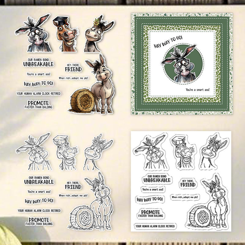 Clear Silicone Stamps For Card Making - Timbro Trasparente Divertente a Forma di