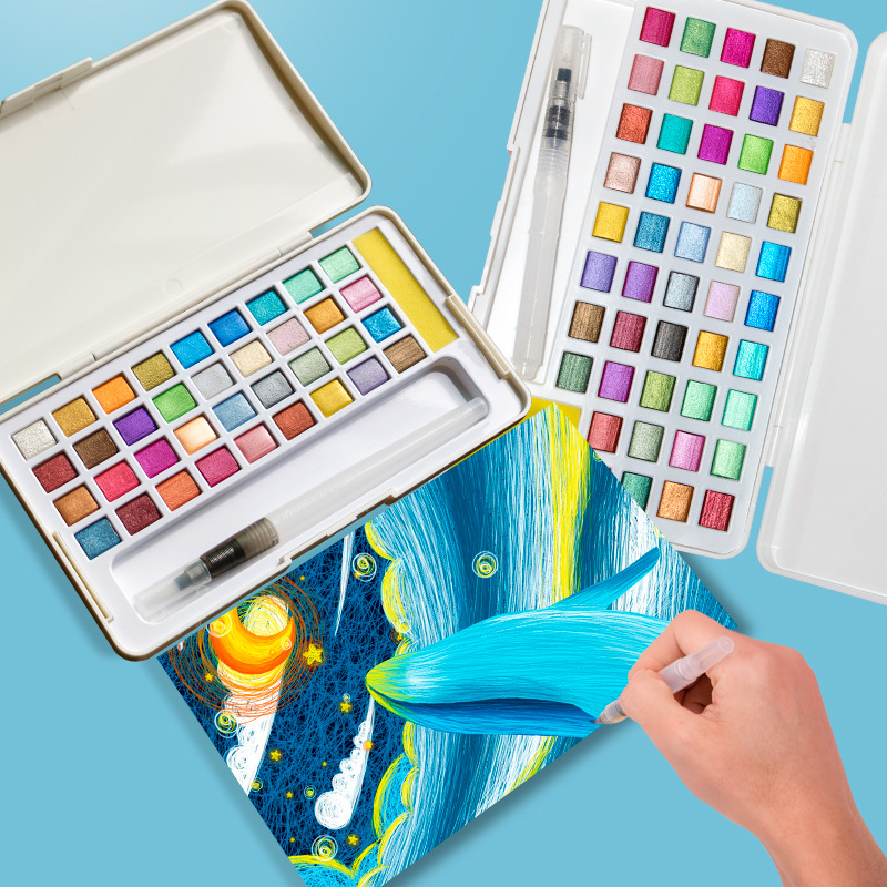 Watercolor Paint Set Solid Pigment - Set di colori ad acquerello solidi