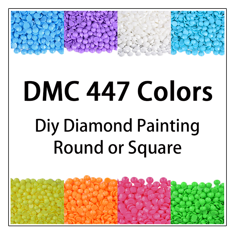 5D Diamond Painting Kit Full Drill - DMC 447 Colori 5D Fai Da