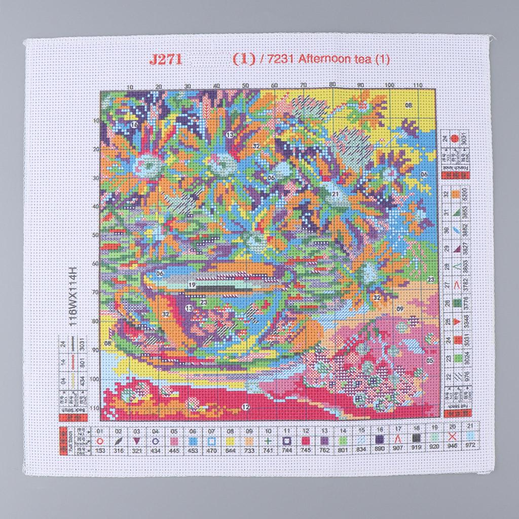 Cross Stitch Stamped Kits Beginners - Kit per Ricamo a Punto Croce