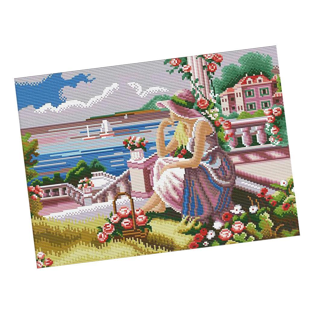 Cross Stitch Stamped Kits Beginners - Kit per Punto Croce Stampato con