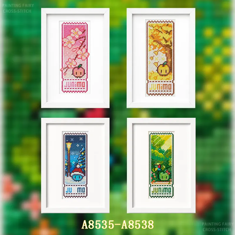 Cross Stitch Stamped Kits Beginners - [Serie Quattro Stagioni] Kit per Principianti