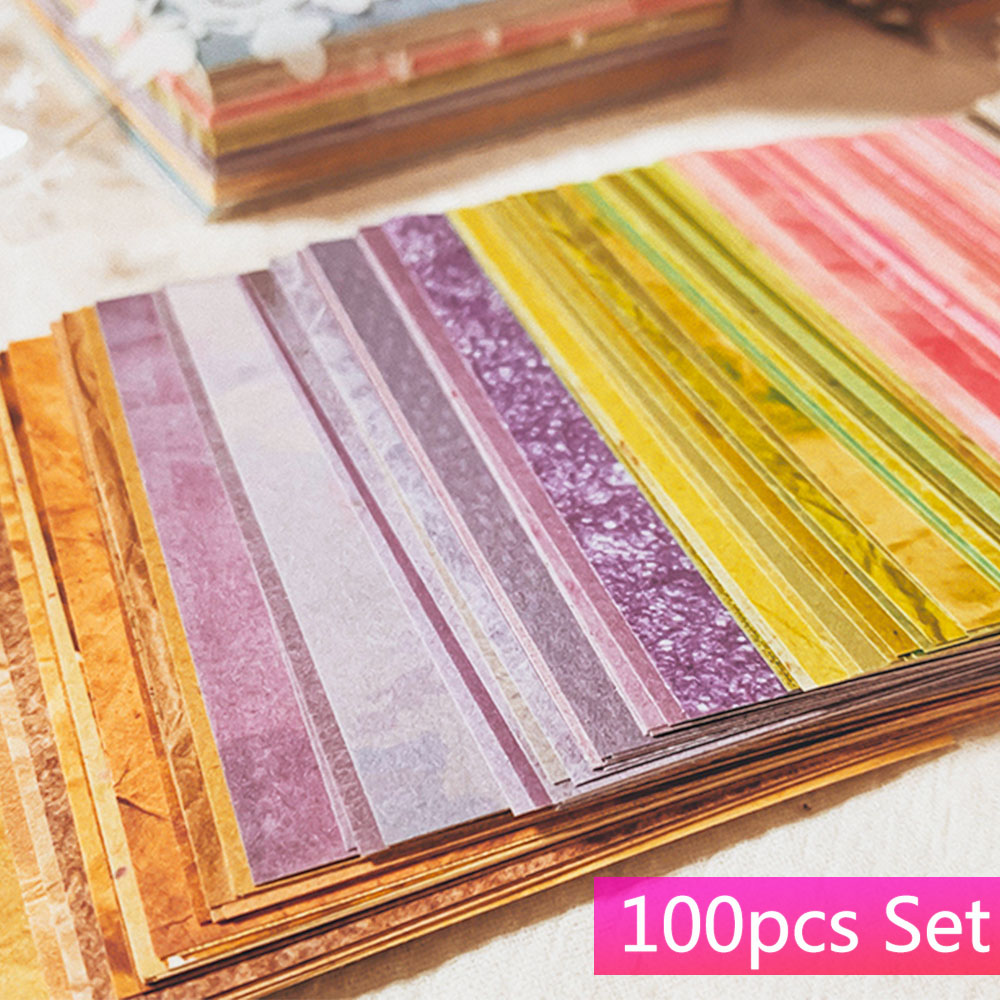 Vintage Junk Journal Scrapbooking Paper - 100 pezzi di texture colorata sfondo