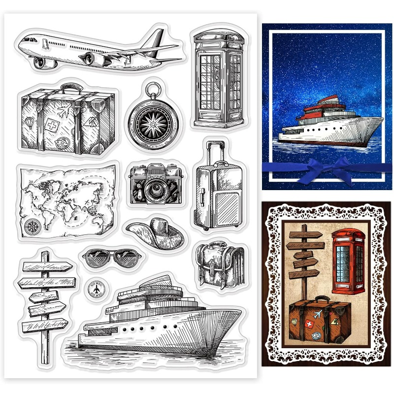 Clear Silicone Stamps For Card Making - Timbro da viaggio in Silicone trasparente