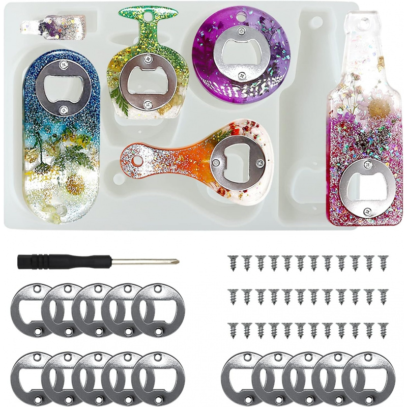 Silicone Epoxy Resin Molds Set - Stampo in resina per apribottiglie, set