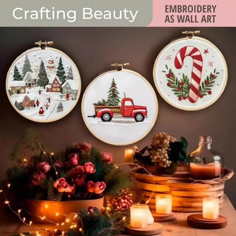 Cross Stitch Stamped Kits Beginners - Kit di avvio per ricamo a