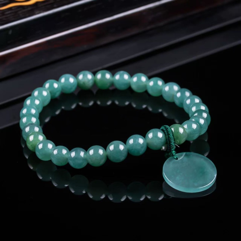 Beading - Bracciale in Giadeite Naturale Blu Acqua