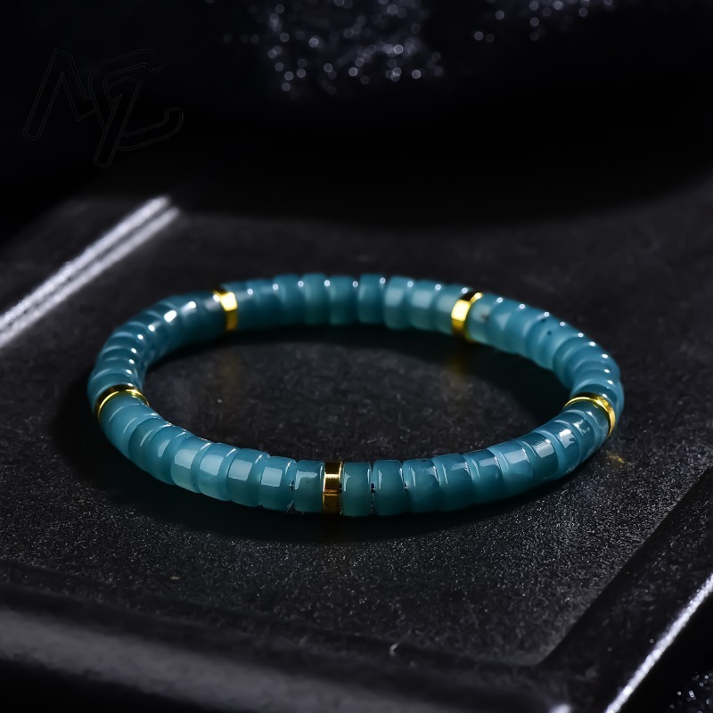 Beading - Bracciale con Perle Abaco in Giadeite
