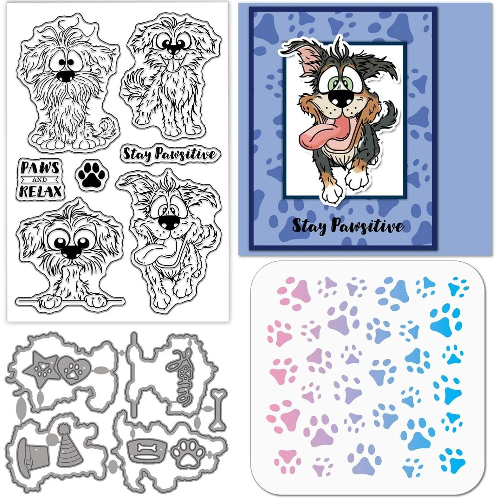 Clear Silicone Stamps For Card Making - Timbro in silicone trasparente per cani