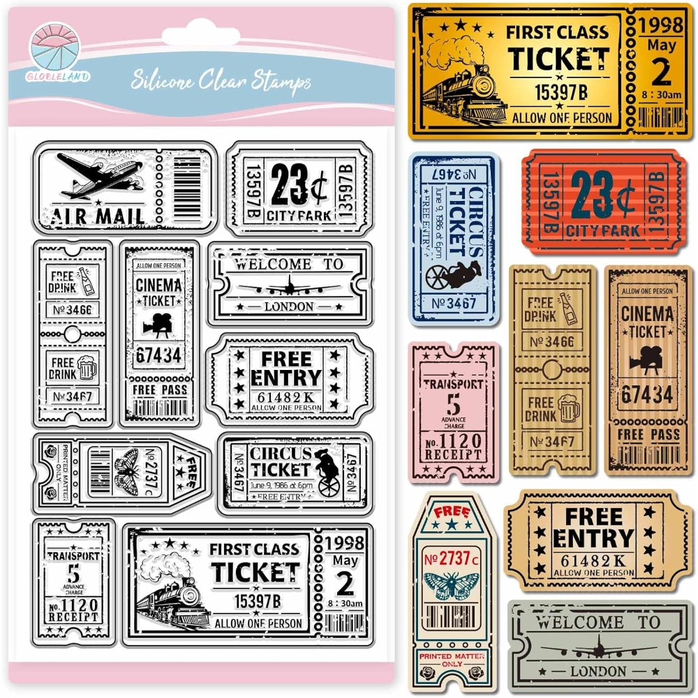 Clear Silicone Stamps For Card Making - Timbro trasparente per biglietti vintage per