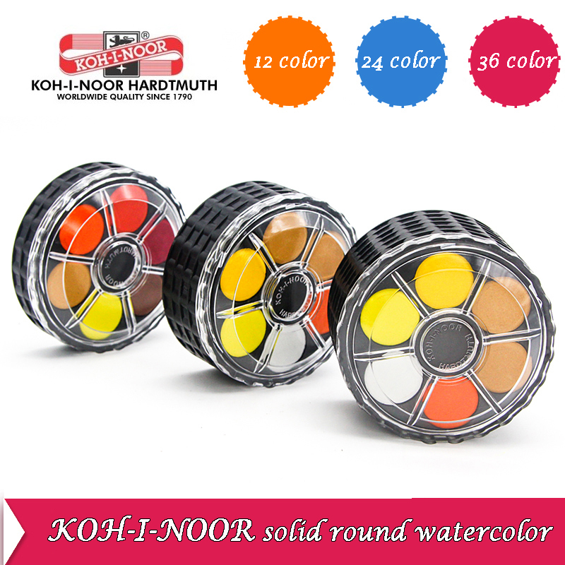Watercolor Paint Set Solid Pigment - KOH-I-NOOR Solido Acquerello Pigmento Ruote Portatile