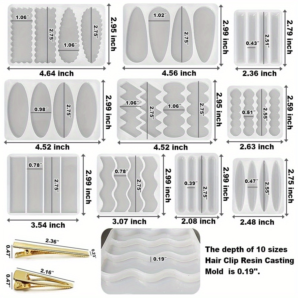 Un set di 10 stampi in silicon - Silicone Epoxy Resin Molds Set recensione e prezzo