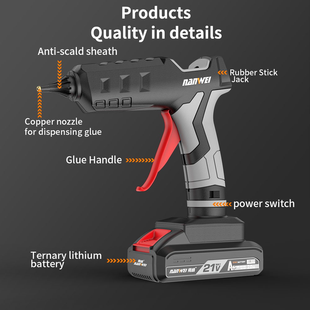 Pistola per colla a caldo a ba - Hot Melt Glue Gun Cordless recensione e prezzo