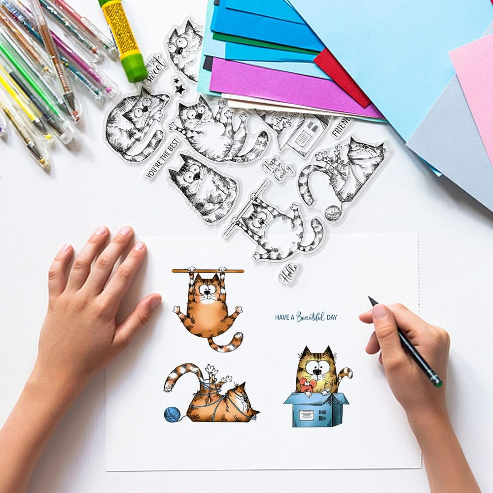 Timbri trasparenti per gatti d - Clear Silicone Stamps For Card Making recensione e prezzo
