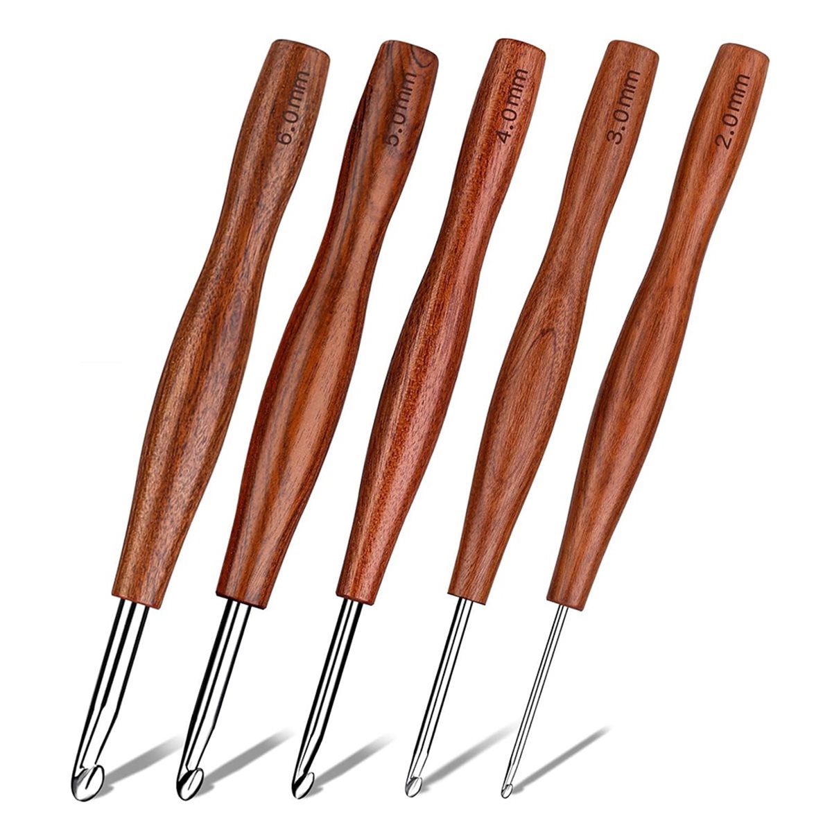 Set di 5 Uncinetti AT16, Uncin - Wooden Crochet Hooks Ergonomic Handle recensione e prezzo
