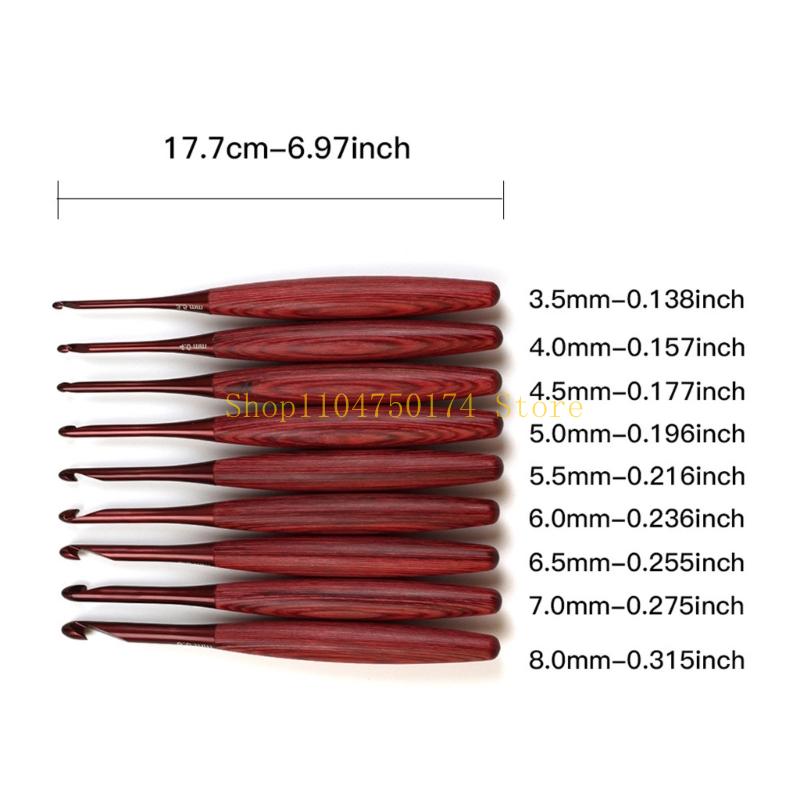 9 pezzi ago per uncinetto in a - Wooden Crochet Hooks Ergonomic Handle recensione e prezzo