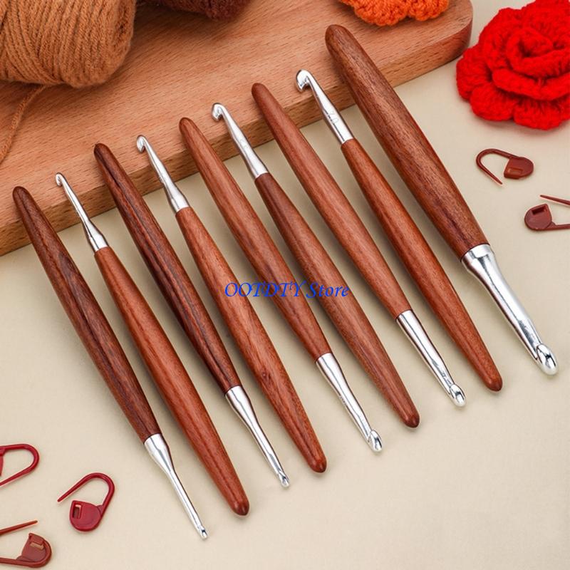 367A 8 pezzi impugnatura ergon - Wooden Crochet Hooks Ergonomic Handle recensione e prezzo