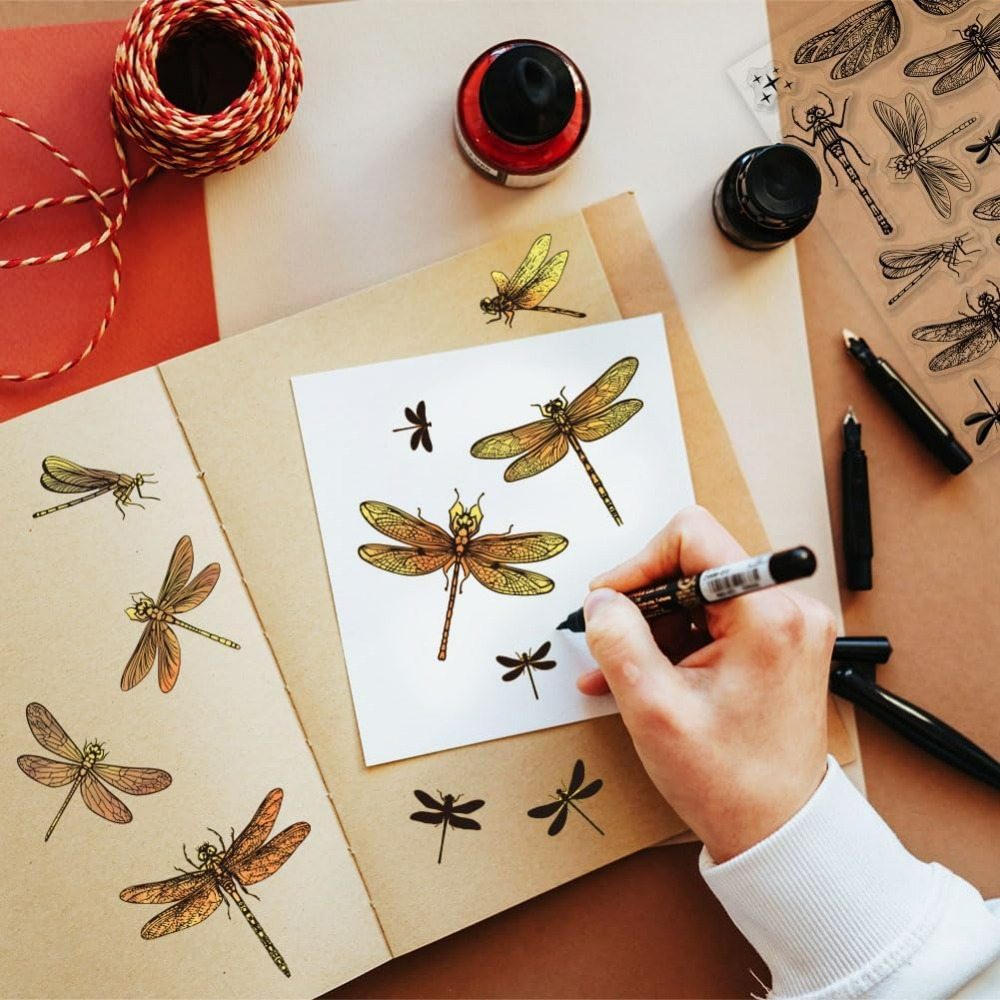 Timbri trasparenti libellula p - Clear Silicone Stamps For Card Making recensione e prezzo