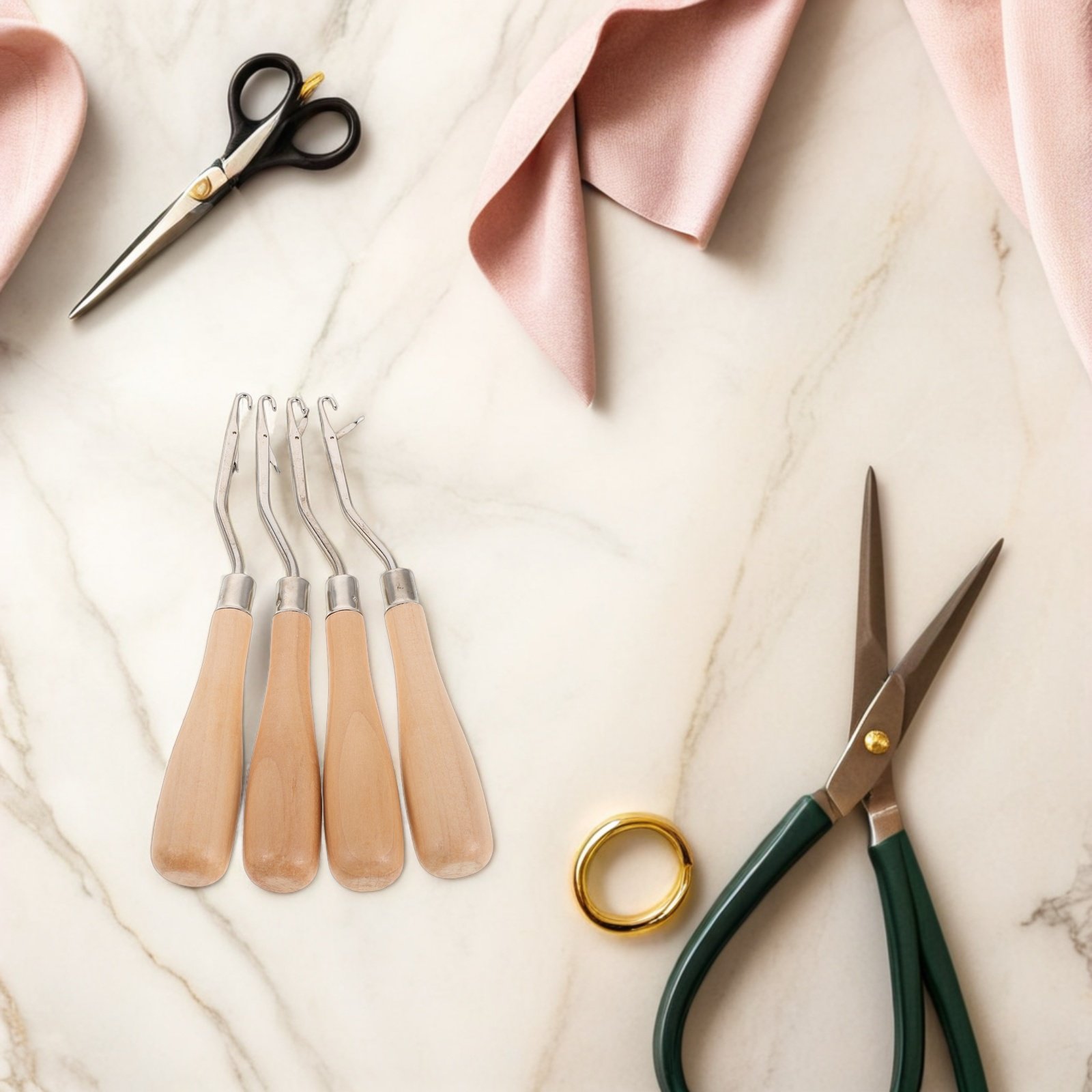 4 Uncinetti con Manico Ergonom - Wooden Crochet Hooks Ergonomic Handle recensione e prezzo