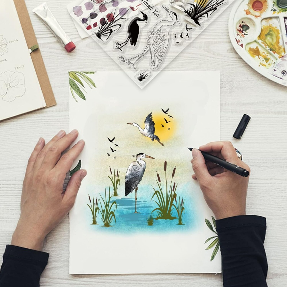 Timbri trasparenti Heron Silho - Clear Silicone Stamps For Card Making recensione e prezzo