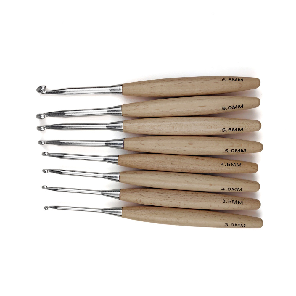 8 pezzi uncinetti in legno 165 - Wooden Crochet Hooks Ergonomic Handle recensione e prezzo