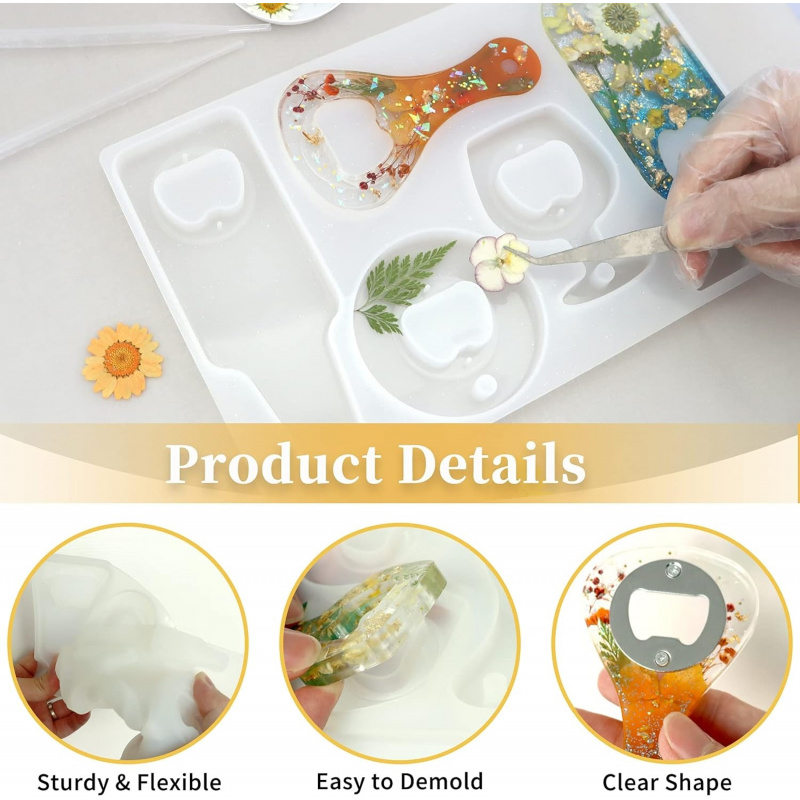 Stampo in resina per apribotti - Silicone Epoxy Resin Molds Set recensione e prezzo
