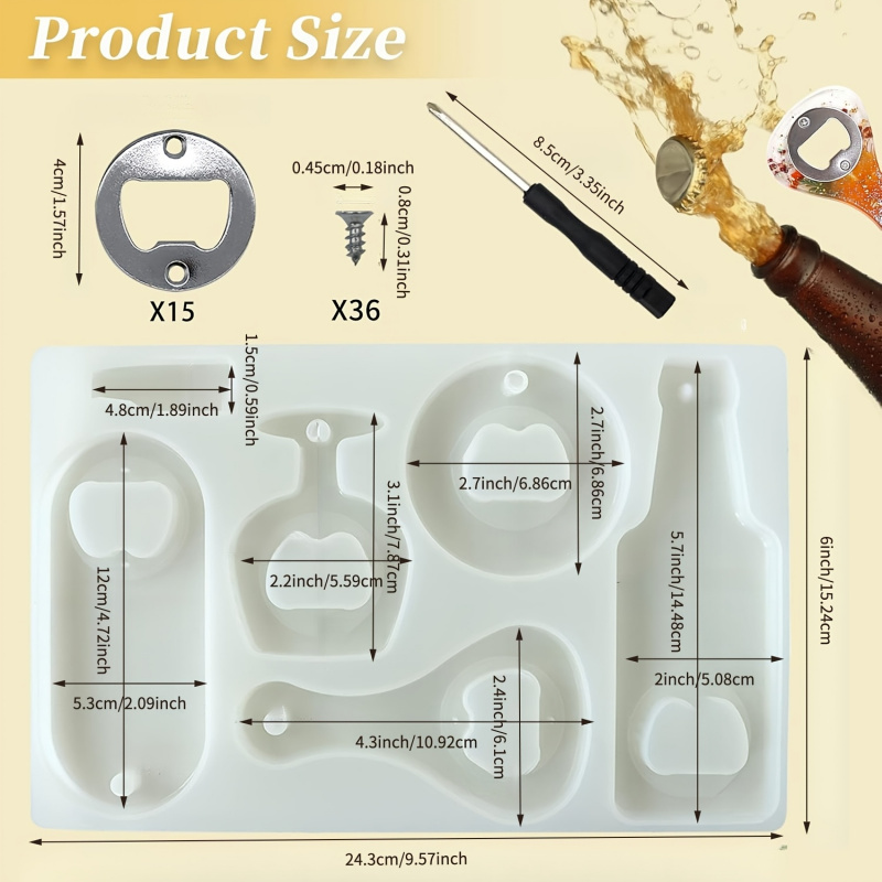 Stampo in resina per apribotti - Silicone Epoxy Resin Molds Set recensione e prezzo