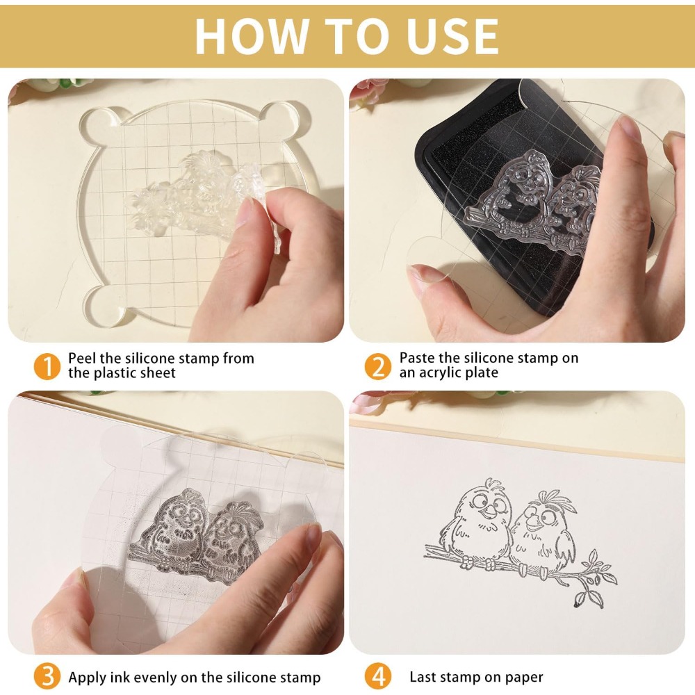 Divertenti rami di uccelli Tim - Clear Silicone Stamps For Card Making recensione e prezzo