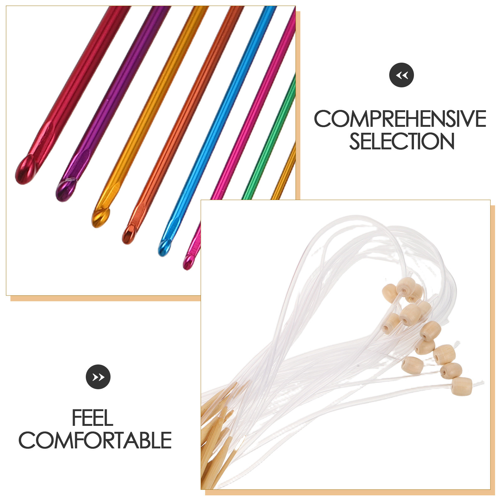 Set di 10 uncinetti dai colori - Wooden Crochet Hooks Ergonomic Handle recensione e prezzo