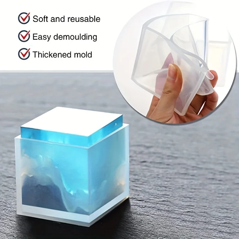 Stampo in resina quadrata da 5 - Silicone Epoxy Resin Molds Set recensione e prezzo