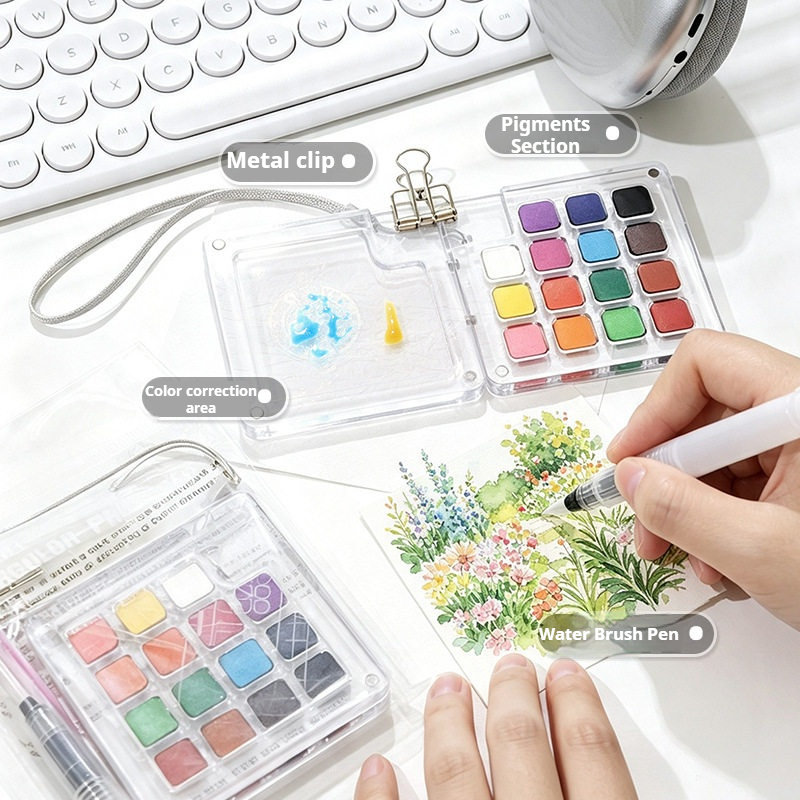 Set Regalo da Viaggio Portatil - Watercolor Paint Set Solid Pigment recensione e prezzo