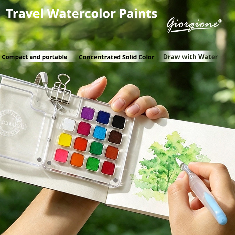 Set Regalo da Viaggio Portatil - Watercolor Paint Set Solid Pigment recensione e prezzo
