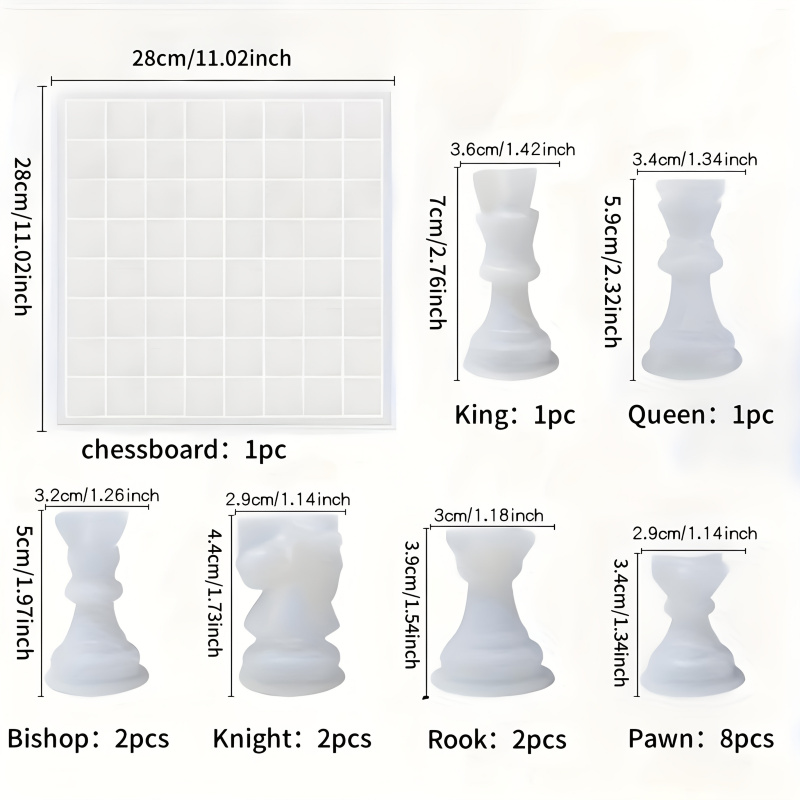 11Chessboard16Set di stampi in - Silicone Epoxy Resin Molds Set recensione e prezzo